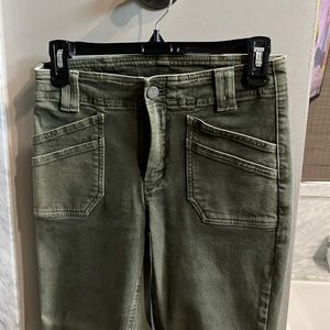 Page green denim skinny jeans size 26